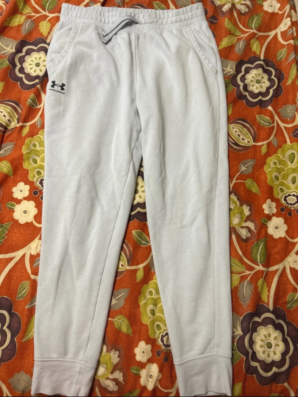 Under Armour Light Gray Kids Fleece Joggers